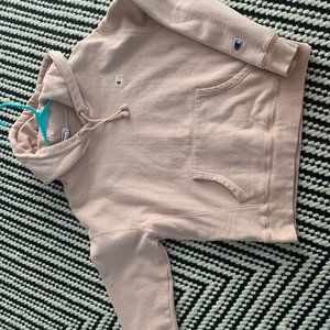 CHAMPION HOODIE, Rose Pink, EMBROIDERED